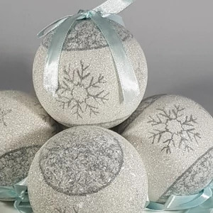 Hókristályos műanyag karácsonyfadísz