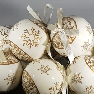 Fényes hópelyhes Karácsonyfadísz