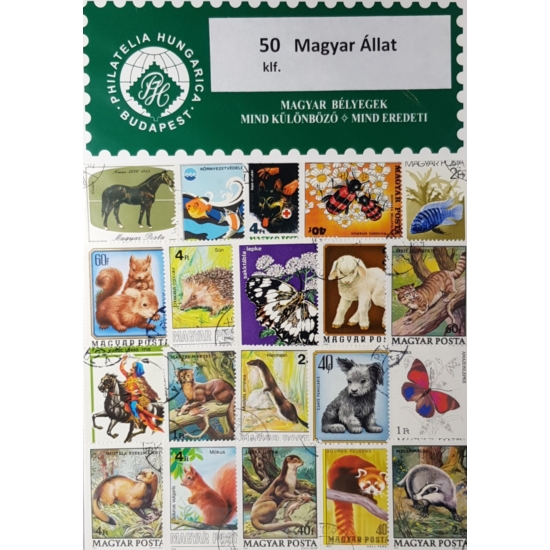50 Magyar állat bélyeg