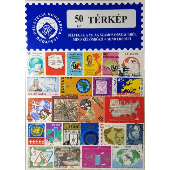 50 Térkép bélyeg